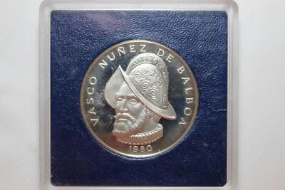 Панама 1 бальбоа Васко Нуньес де Бальбоа серебряная монета 1980 #2 - Изображение 1 из 2