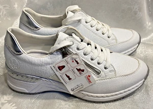 Rieker Antistress Lace/Zip Abstract Print Sporty Wedge Trainers UK6 EU39 BNWT - Picture 1 of 18