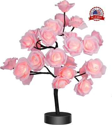 Lampara Arbol de Rosas Regalo Lampara de Mesa LED para Chicas Madres A Batería - Image 1 of 4