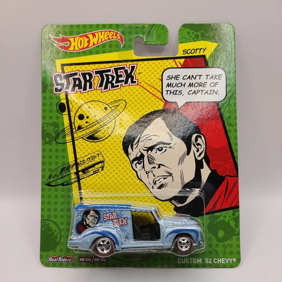 HOT WHEELS 2014 STAR TREK CUSTOM '52 CHEVY BLUE SCOTTY - Image 1 of 4
