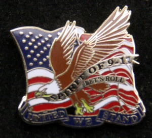 SPIRIT OF 911 LET'S ROLL LAPEL HAT PIN UP 911 WTC US UNITED WE STAND NY PA VA - Picture 1 of 1