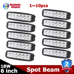 1-10pcs 6inch LED work light bar 18w Spot Fog lights Headlights Universal Car - Imagen 1 de 11
