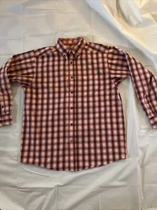 Ariat Pro Series Button Down Hemd Orange/Rücken/Weiß Kariert Langarm Herren L - Bild 1 von 8