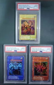 PSA 10 SET Slifer G401 Obelisk G402 geflügelter Drache von RA G403 2000 Sequenz - Bild 1 von 7