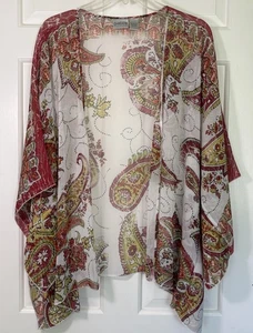 Chicos Gr. 2 3 Chiffon Überteiler Kimono - Bild 1 von 4
