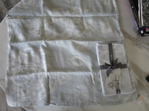 2 West Elm Oversized Ikat Euro shams pale blue New w tags - Picture 1 of 2