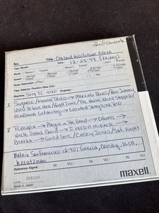Grateful Dead Live Concert On  Reel to Reel Tape 7” Oakland 12/79  + Bonus Tape - Picture 1 of 15