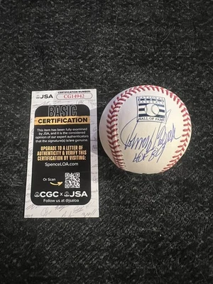 Johnny Bench Cincinnati Reds Signed Hall of Fame Baseball w/"HOF 89" Insc JSA - Image 1 of 3
