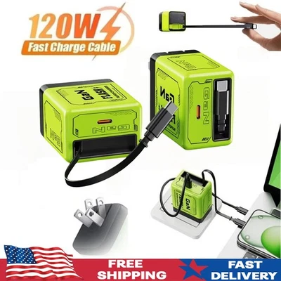 2 In 1 GaN Charger Scalable 120W Max Fast Charger Module With Type C & USB Ports