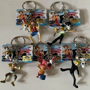 ONE PIECE figure key chain Lot 5 set retro mascot rare anime Japan m630 - Picture 1 of 3
