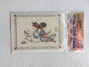 Vintage NOS Alma Lynne’s Heart To Heart Counted Cross Stitch Card ALC-02 Friends - Picture 1 of 2