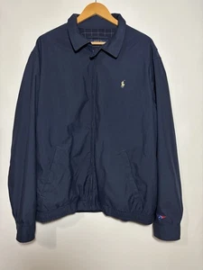 Polo Ralph Lauren Navy Bi-Swing Zip Up Jacket Windbreaker Men's XXL Tall - Picture 1 of 14