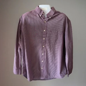 Izod Men's XXL Shirt Long Sleeve 100% Cotton Purple Plaid - Picture 1 of 4