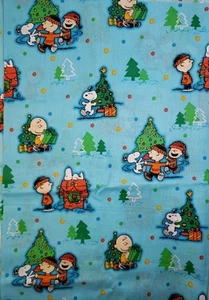 Peanuts Christmas 2016 Springs Creative Products Fabric Piece 17.75" × 42.75" - Picture 1 of 2