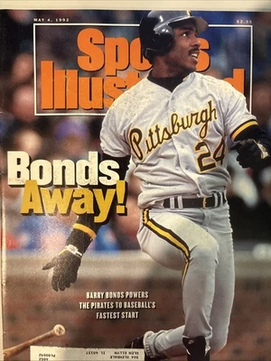 Barry Bonds First Sports Illustrated Cover May 4, 1992 Pittsburgh Pirates MLB - Image 1 of 3