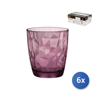 6 Glasses In Glass Diamond For Water Purple, 30.5Cl - Picture 1 of 4