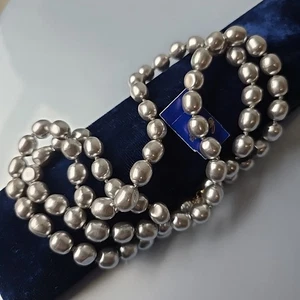 Nuevo collar vintage de perlas barrocas de imitación Eisenberg 30"L - Imagen 1 de 5