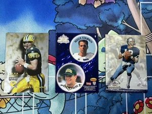 1995 Brett Favre & Roger Staubach Classic Pro-Line + Absolute Playoff Cards HOFs - Picture 1 of 3