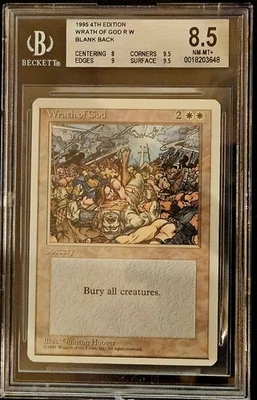 1995 Magic The Gathering MTG Wrath Of God ~ Fourth Edition  BGS 8.5 MINT - Image 1 of 2