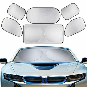 Juego de parasol de ventana automática de 6 piezas, tamaños universales para coches, minivans, SUV - Imagen 1 de 3