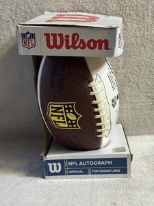 Wilson The Duke Oficial Tamaño Completo NFL Autógrafo Panel Blanco Fútbol - Imagen 1 de 6