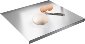 304 Stainless Steel Cutting Board with Lip – Large Heavy Duty 27.1"x23.2" 16GA - Picture 1 of 8