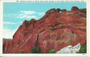 Vintage Postcard - Kissing Camels on the North Gate Rock Pikes Peak Colorado - Picture 1 of 2