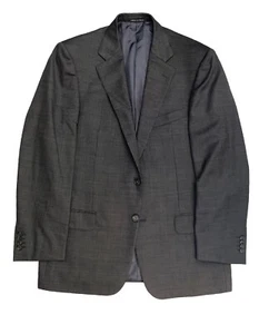 Ermenegildo Zegna Wollblazer Herren 42R Italy Grau Micro Kariert 2-Knopf - Bild 1 von 11