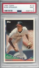 pop 1 - 1994 Topps #113 Russ SPRINGER - PSA 9+++ Angels