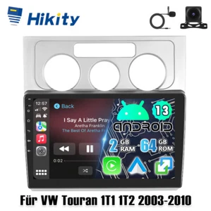 Radio Coche 10" Android13 Para VW Touran 2003-2010 GPS Navi WIFI CarPlay con Cámara - Imagen 1 de 16