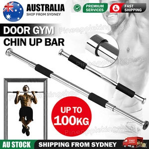 Chin Up Pull Up Bar Door Gym Doorway Exercise Workout Home Fitness Equipment NEW - Picture 1 of 9