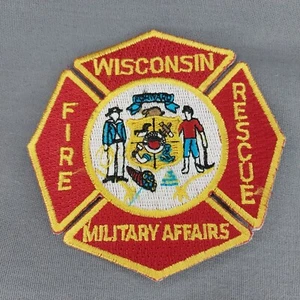 Wisconsin WI Military Affairs Fire Dept 3.5" Patch - Picture 1 of 2
