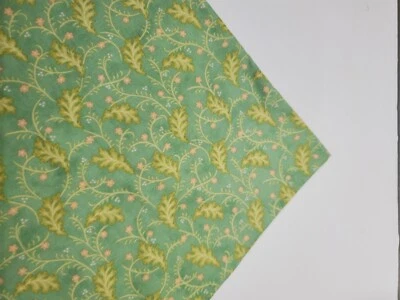 Fig Tree Fabric Floral Leaves Cotton Honeysweet Sew Quilt Mini NEW FAT QUARTER - Image 1 of 2