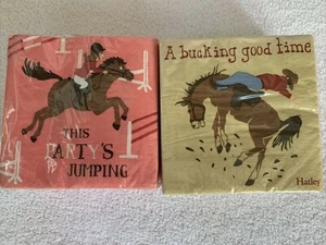 Hatley Horse Themed Cocktail Napkins 20 to a pack, 3ply 25cm x 25cm New - Picture 1 of 4