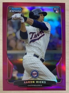 Aaron Hicks RC - 2013 Bowman cromo MAGENTA REFRACTORES [12/35] #9 - GEMELOS - Imagen 1 de 2