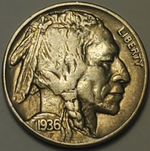 #2 nicer "Extremely Fine++" low mintage 1936 P Buffalo Head Nickel Cover
