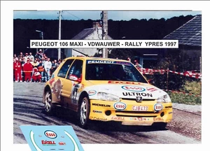 1/43 Peugeot 106 Maxi Rally Ypres 1997 Vdwauwer KIT - Foto 1 di 1