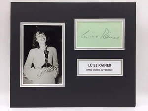 RARE Louise Rainer Academy Award Signed Photo Display + COA AUTOGRAPH OSCARS - Picture 1 of 3