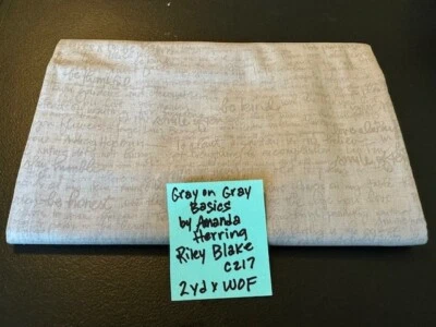 Fabric Gray on Gray Basics by Amanda Herring for Riley Blake #C217 2 YARD x WOF - Image 1 of 3