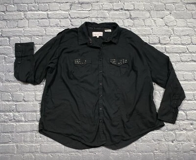 Camisa Panhandle Slim Para Mujer 3XL Western Abotonada Bordada Brillante Gótica Vaquera Foto 1 de 4