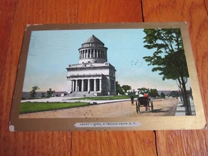 Postal de la tumba de Grant de la frontera dorada de Ullmans Riverside Drive USADA 1906 antigua de colección - Imagen 1 de 13