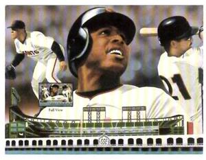 Tarjeta postal de artista de Barry Bonds Giants ~ "Giants by the Bay" ~ ENVÍO GRATUITO - Imagen 1 de 1