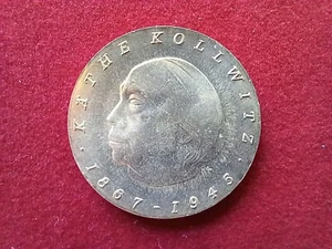 DDR 10 Mark MDN 1967 Münze Silber Käthe Kollwitz Jäger Nr. 1519 AKS 752 - Bild 1 von 2