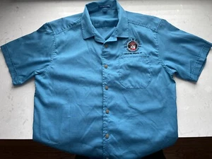 Port Authority Men’s Short Sleeve Blue Button Down Shirt Size L - Picture 1 of 4