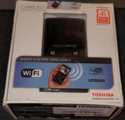 Toshiba Air10 Camcorder Camileo Camera 4GB Wi-Fi YouTube Ustream - Image 1 of 4