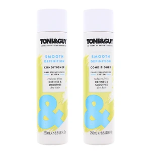 2 x Toni&Guy Smooth Definition Conditioner balsamo per capelli 250 ml ciascuno capelli secchi - Foto 1 di 2