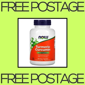 NEW NOW Foods, Turmeric Curcumin, Herbal Supplement - 120 Veg Capsules - Picture 1 of 2