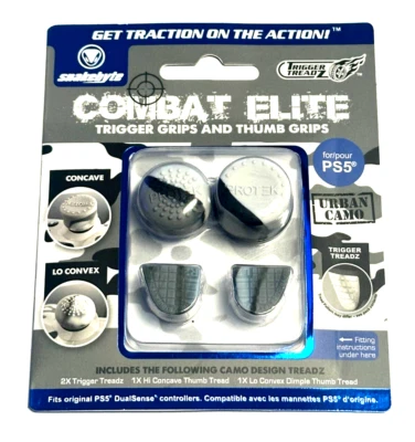 Snakebyte Combat Elite Trigger Grips and Thumb Grips Urban Camo For PS5 - Image 1 of 3