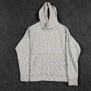 Carhartt Womens Medium Pullover Hoodie Grey Heathered Relaxed Kangaroo Pocket - Picture 1 of 15