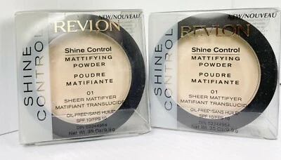New (2) REVLON SHINE CONTROL MATTIFYING POWDER - 01 Sheer Mattifyer **RARE - Image 1 of 4